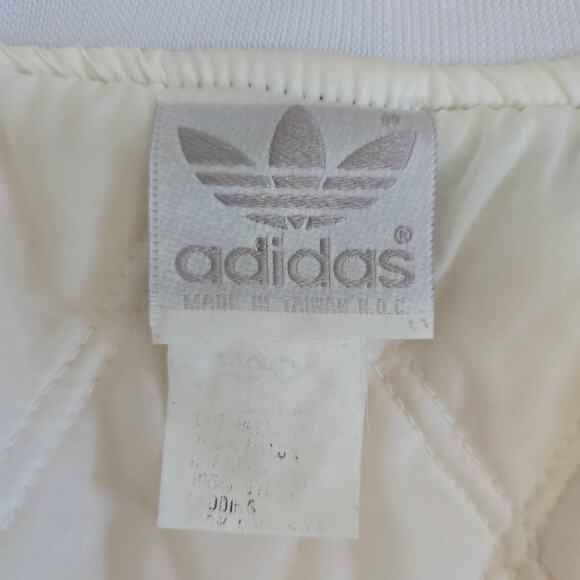 Rare Vintage 80s Adidas Satin Varsity Jacket Run DMC Size L Yellow Navy Street - Picture 6 of 9